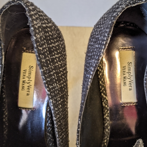 Simply Vera Wang Svsarah Tweed Beaded Heels 8.5 - Picture 8 of 10